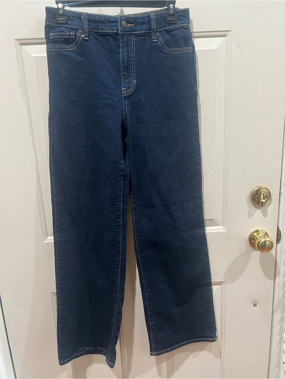 No Boundaries Dark Blue Straight Leg Women Jeans